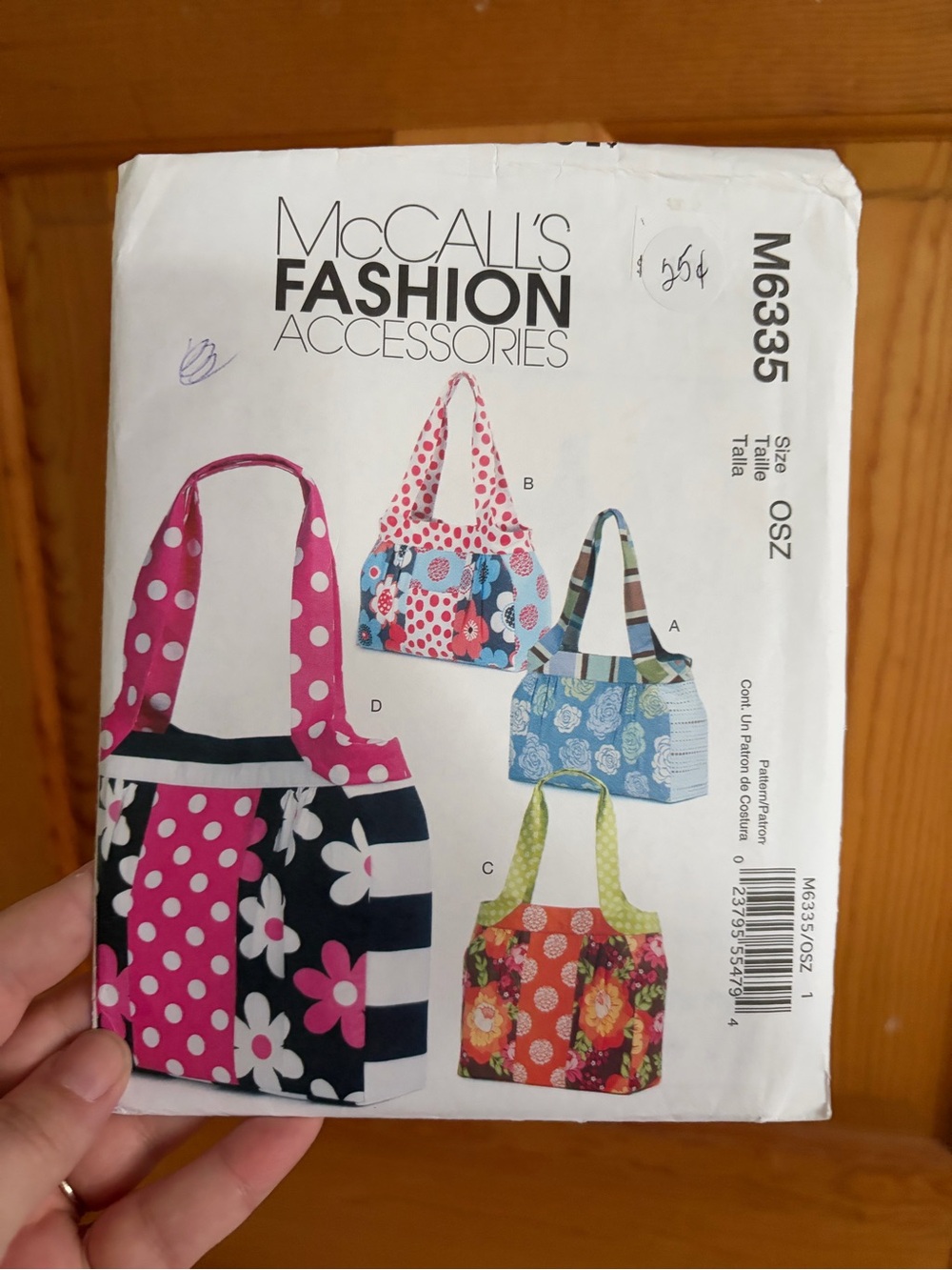 McCall’s fashion accessories bag pattern